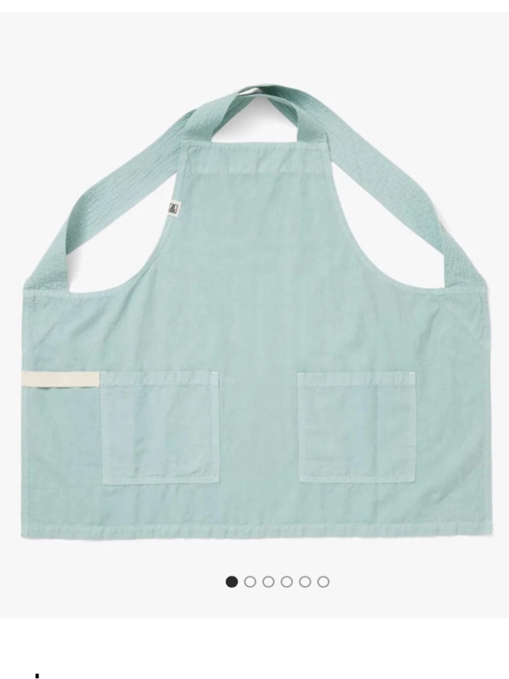 Hedley & Bennett Smock Apron Eggshell Blue Cotton Linen Blend Natural Fibers H&B